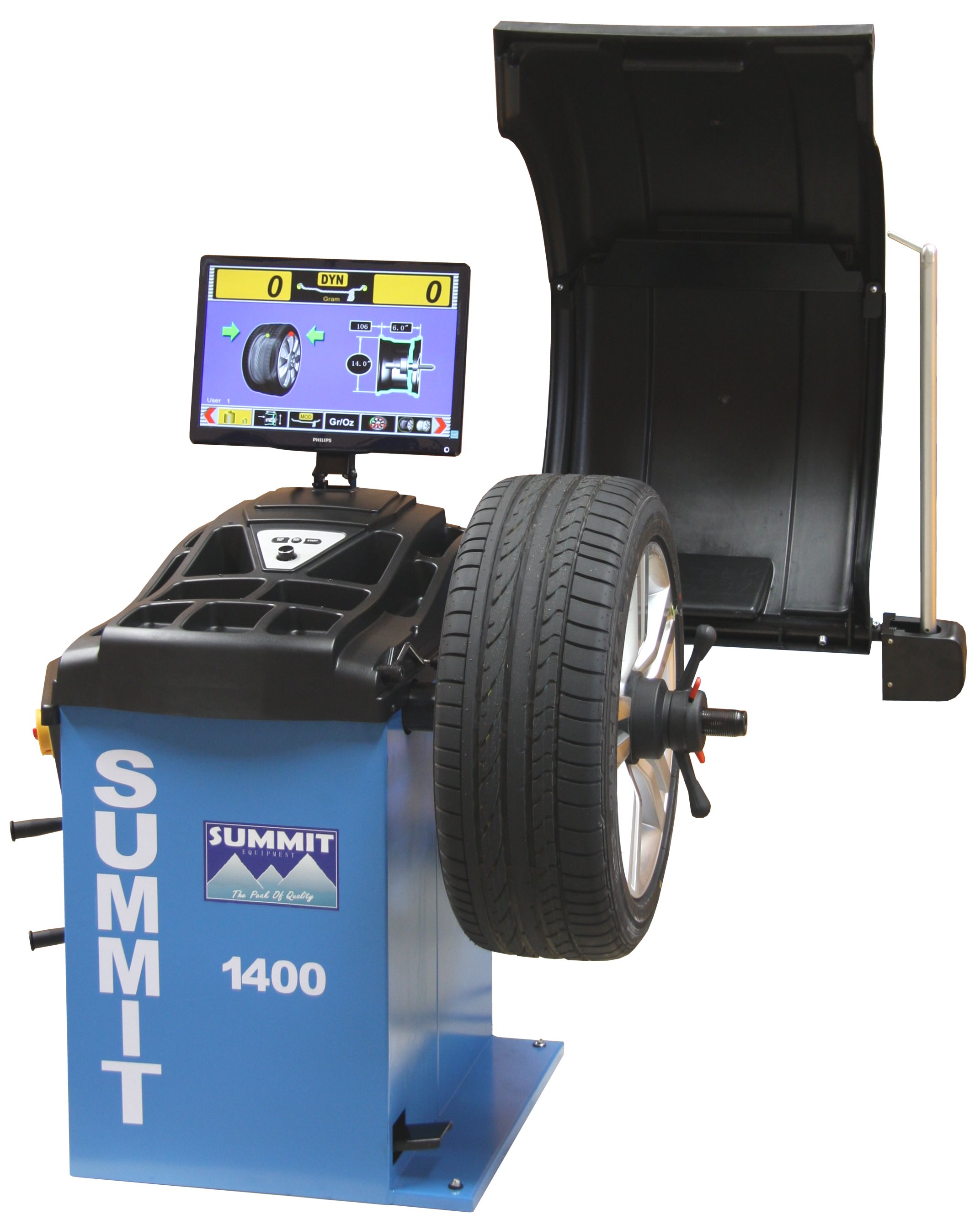 PA-1400 Automatic Wheel Balancer With 19 Flat Screen Display - Precision  Automotive Equipment